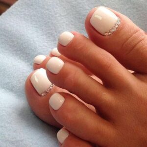 simple toe nail art design